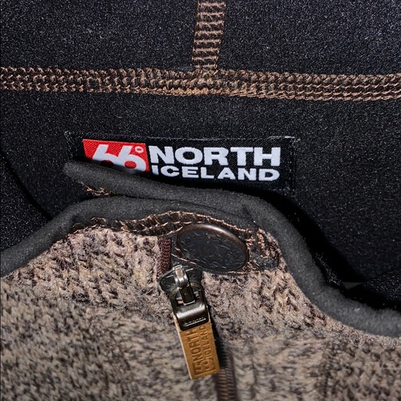 66 North Brown fleece jacket - Picture 2 of 3